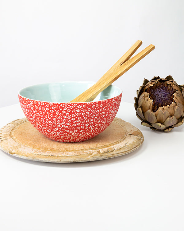 Service “RedFlowery” bowl