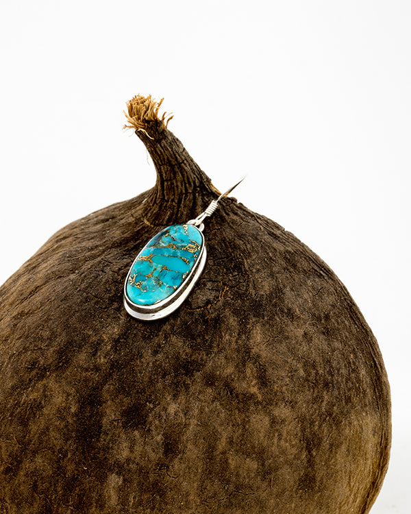 Earrings “Copper Turquoise” blue