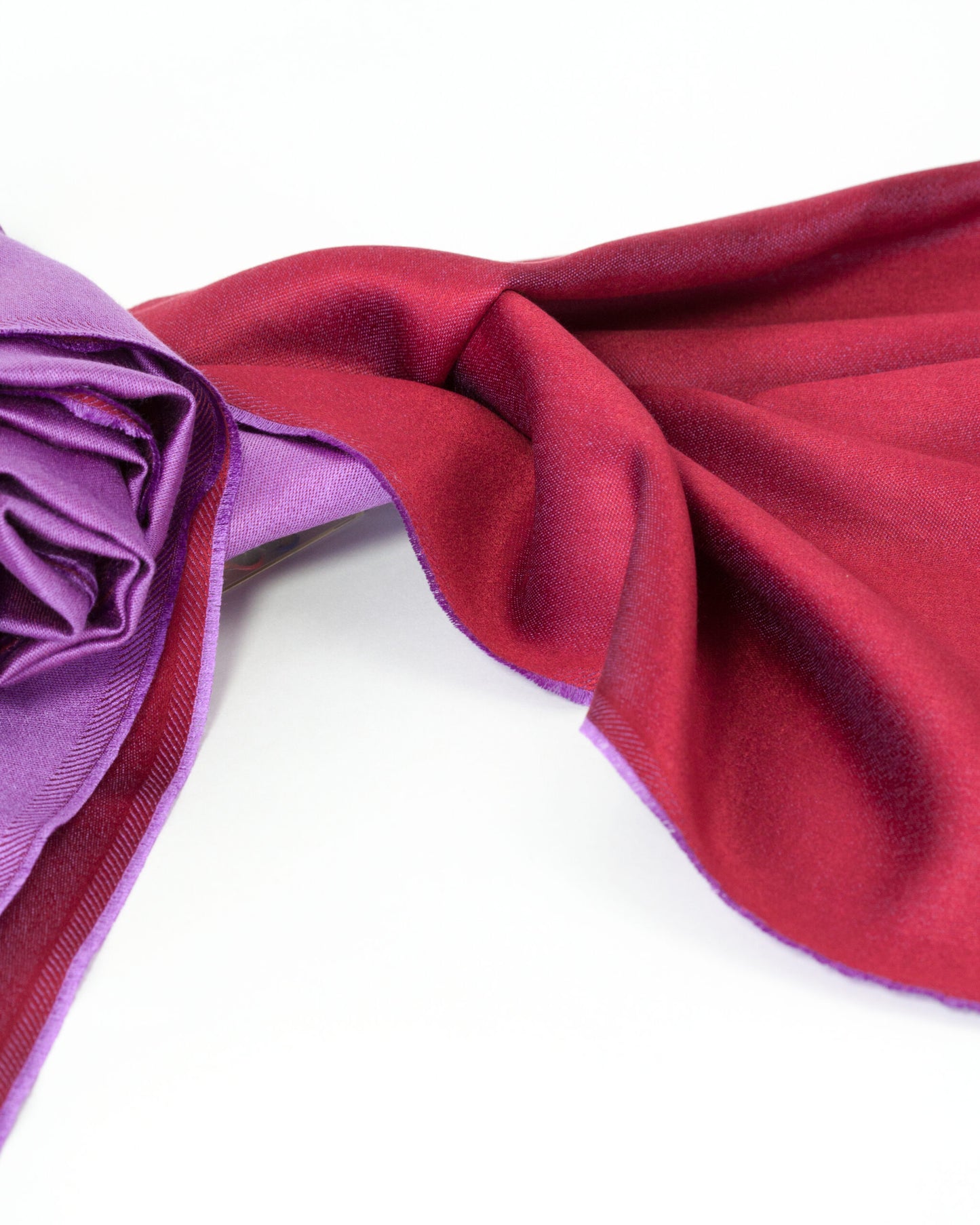 Silk scarf "double side" purple/burgundy