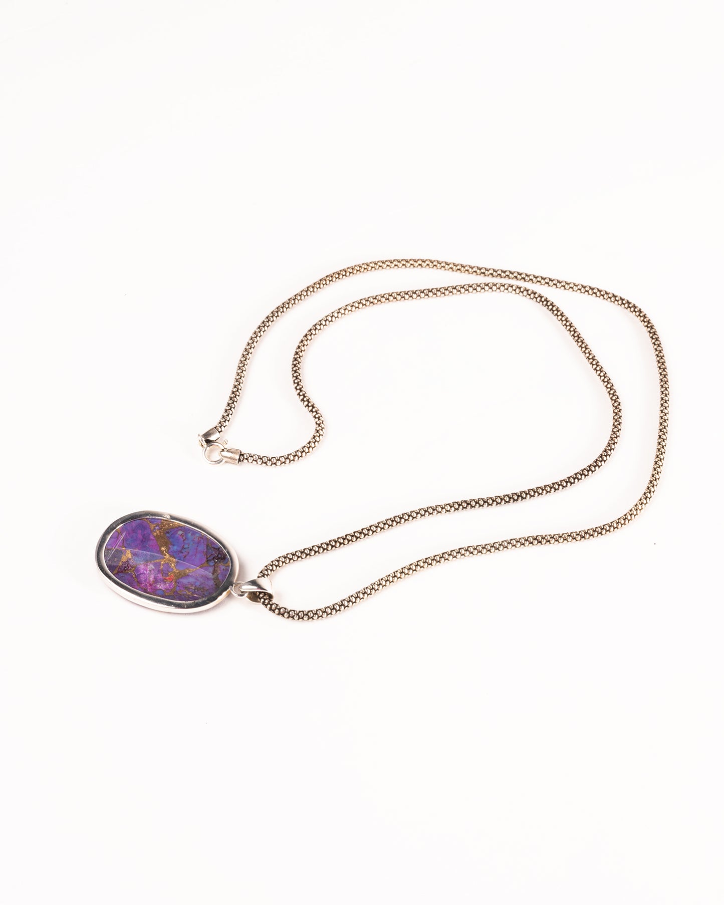 Pendant "Copper Turquoise" purple