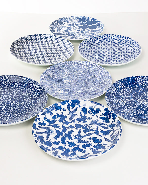 Service “BlueFlowery” cake plate