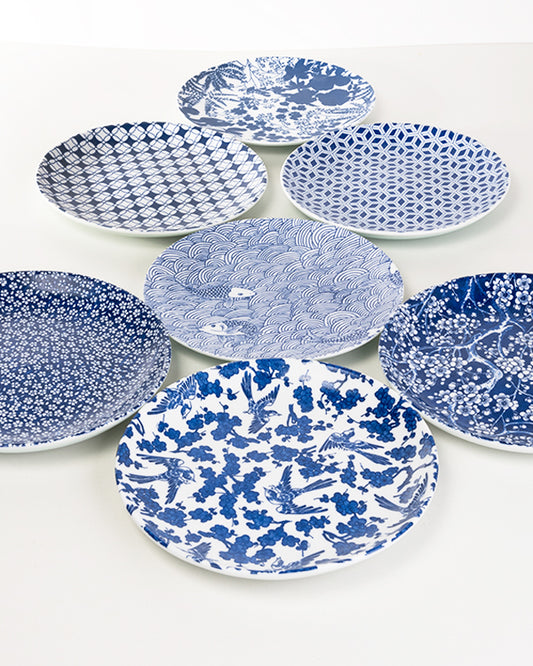 Service “BlueFlowery” cake plate