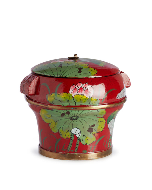 Antiker chinesischer "Food Case" rot/grün