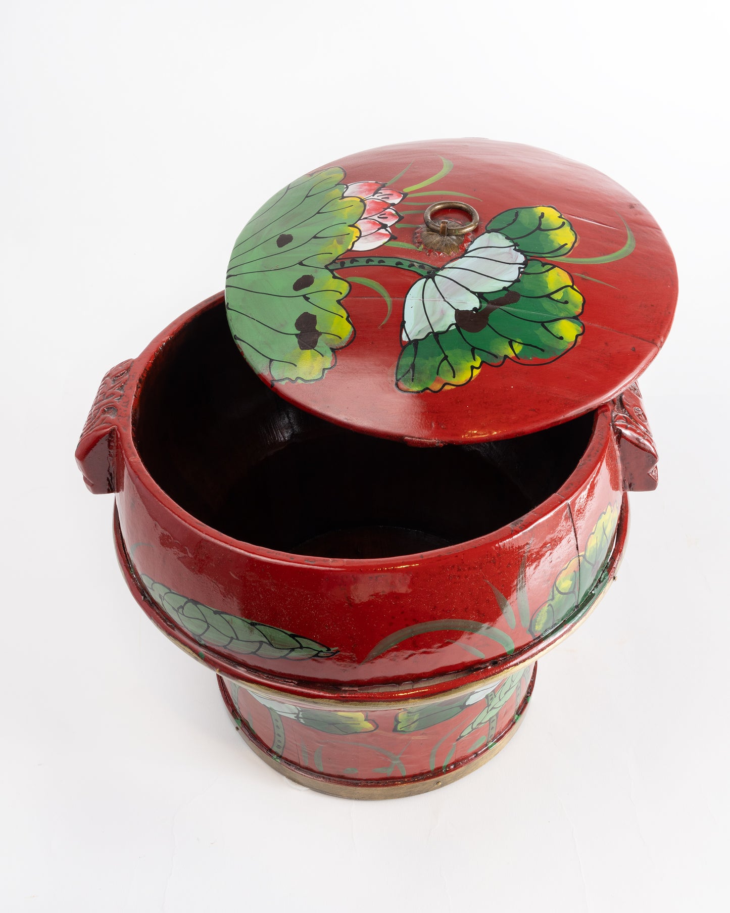 Antiker chinesischer "Food Case" rot/grün