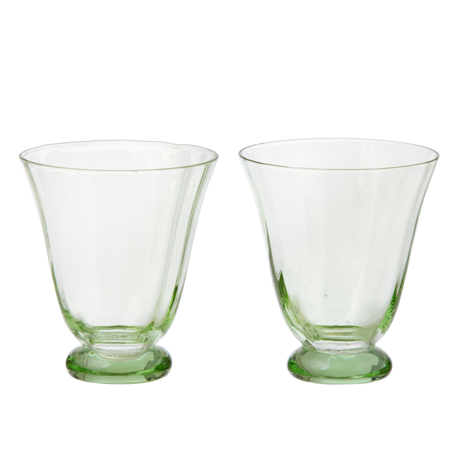 Water glass "Trellis" Green / Set of 2