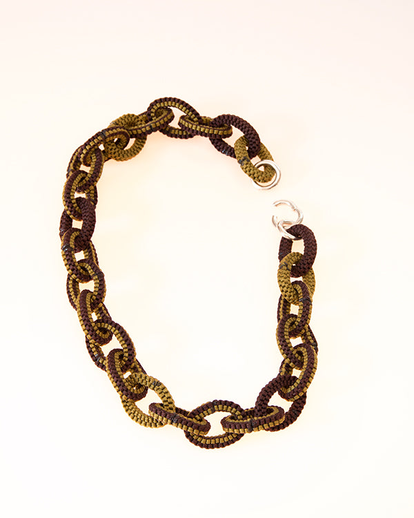 Kette "Chinese Knots" aubergine/olive