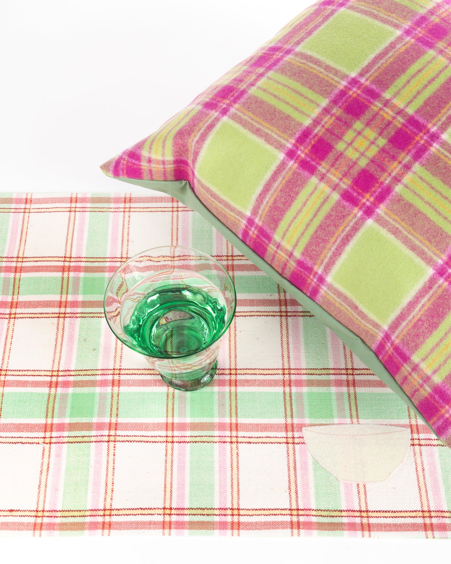 Kissen "Lotus Checks"