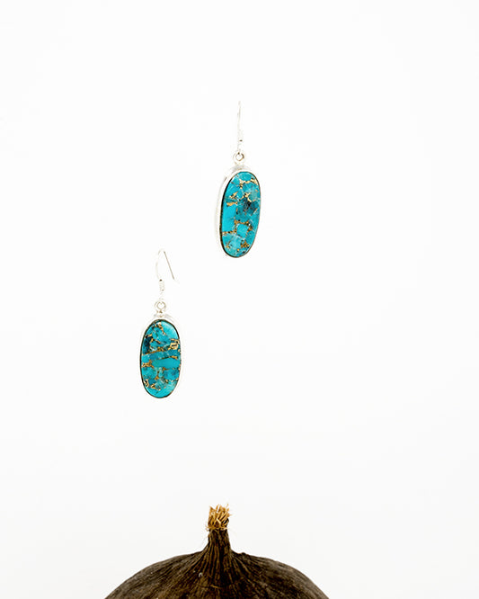 Earrings “Copper Turquoise” blue