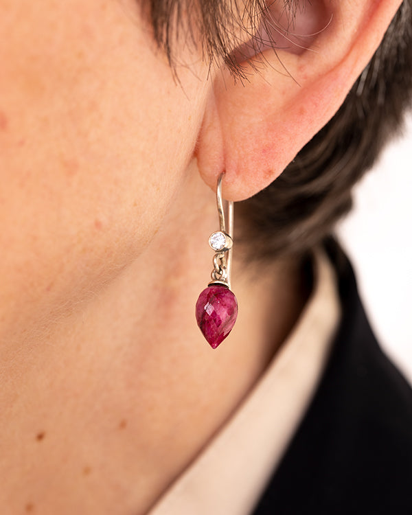 Earrings “Ruby Red Drops”