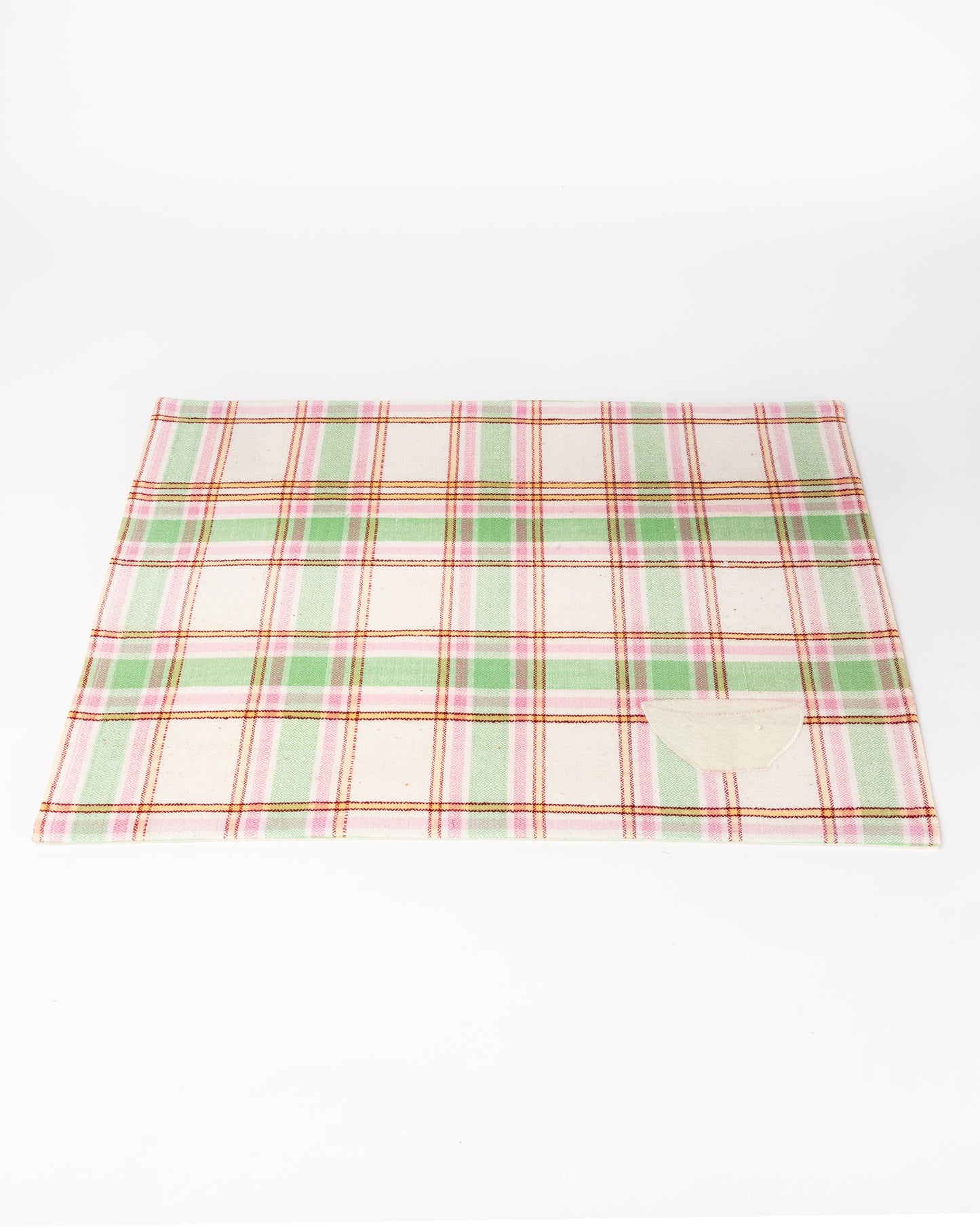 Placemats "Chinese Checks" green/pink