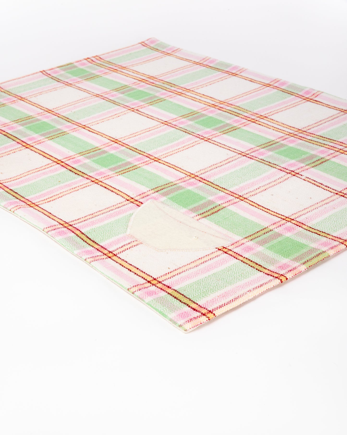 Placemats "Chinese Checks" green/pink