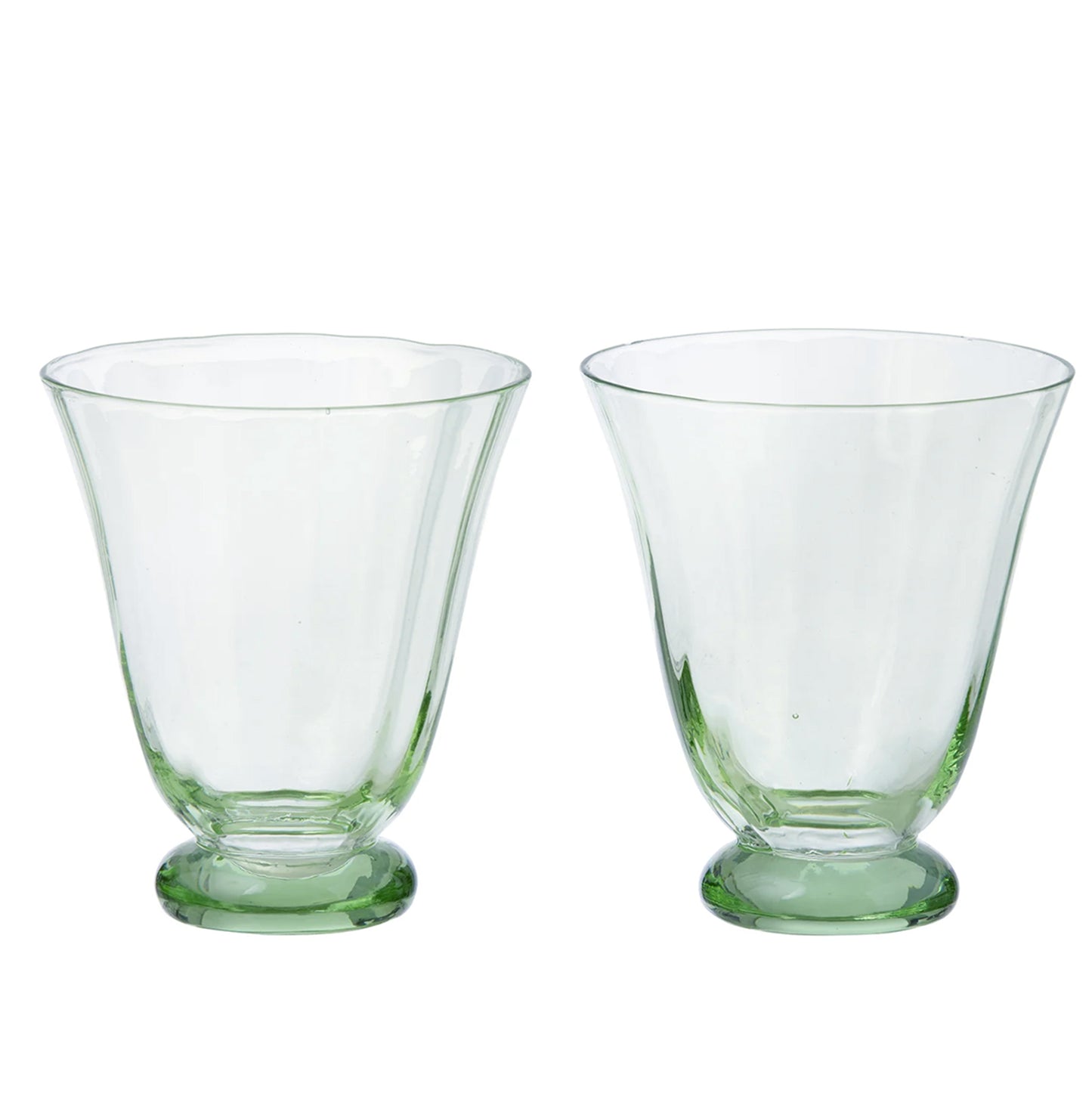 Water glass "Trellis" Green / Set of 2